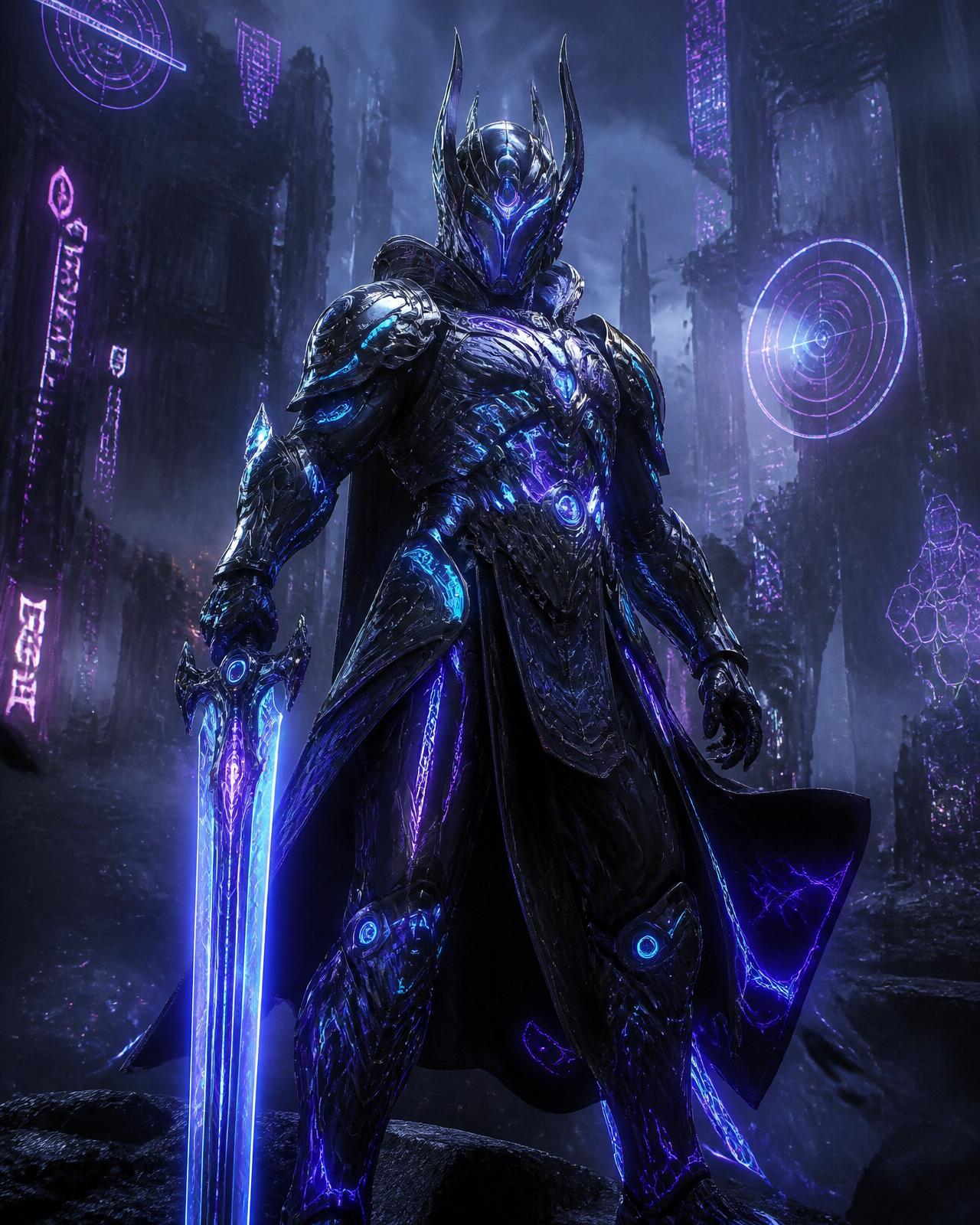 AI-generated cinematic warrior character